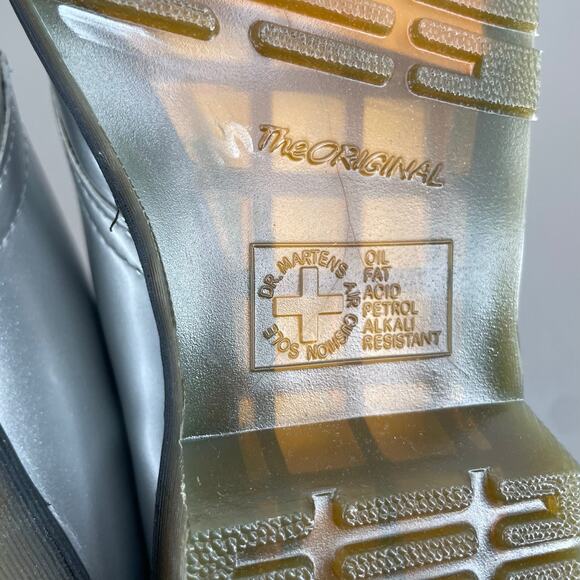 Dr. Martens Silver Chrome 1461 Vegan Dress Shoes Wedding Prom Cosplay US Size 5 - Picture 9 of 11